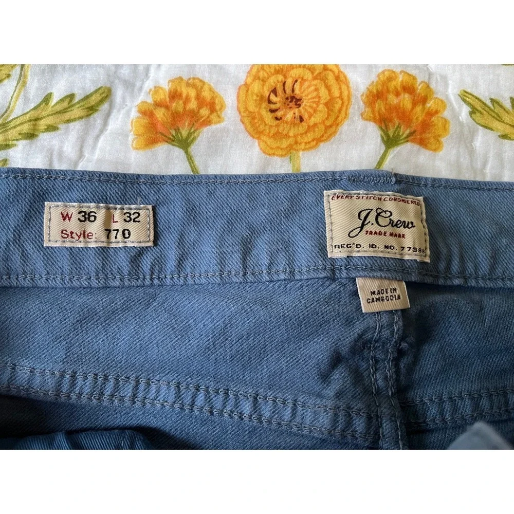 J. Crew Men's 770 Straight-fit Stretch Jean Gray Blue 36/32